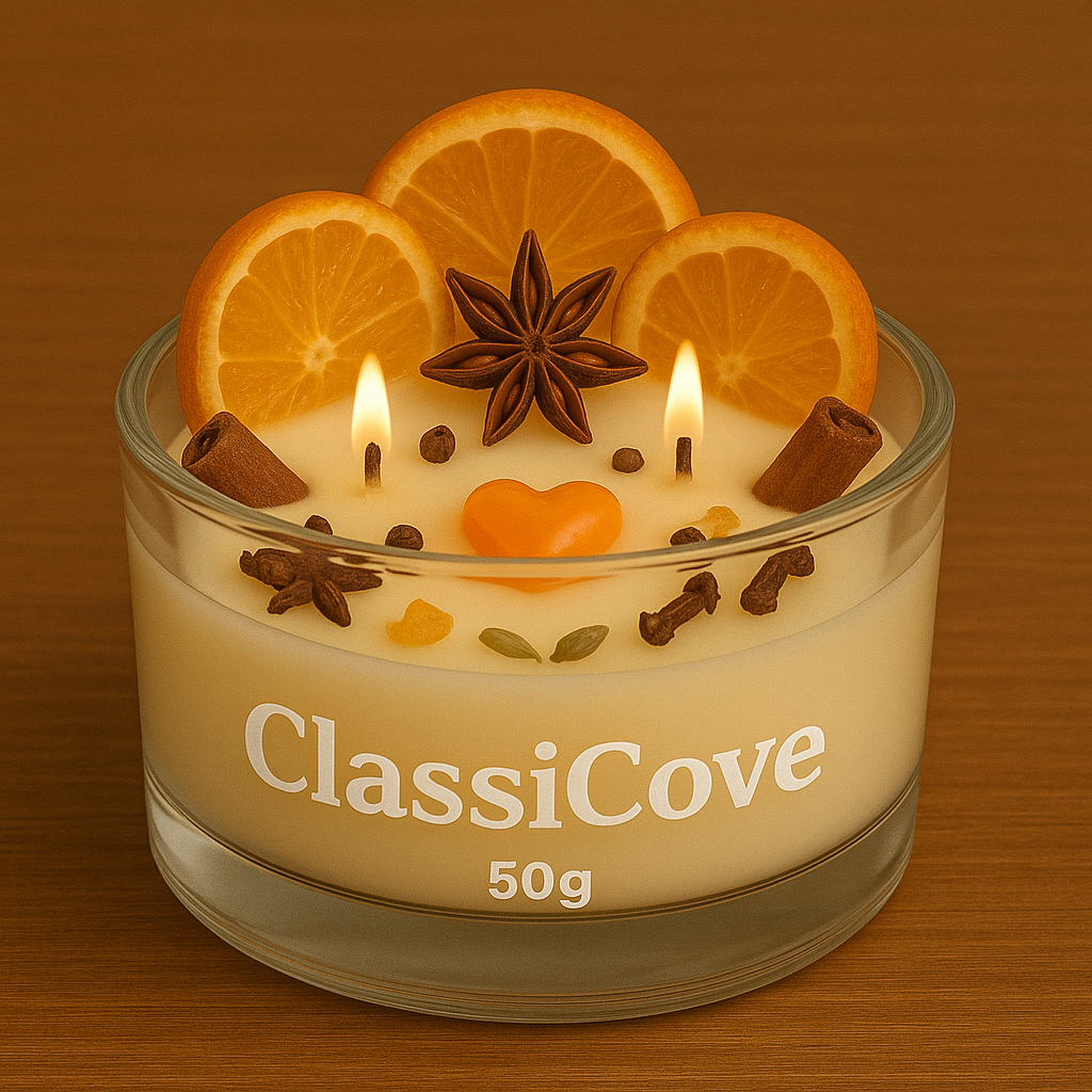Classicove™ Aroma Candle – Vanilla, Cinnamon, Lime & Cloves