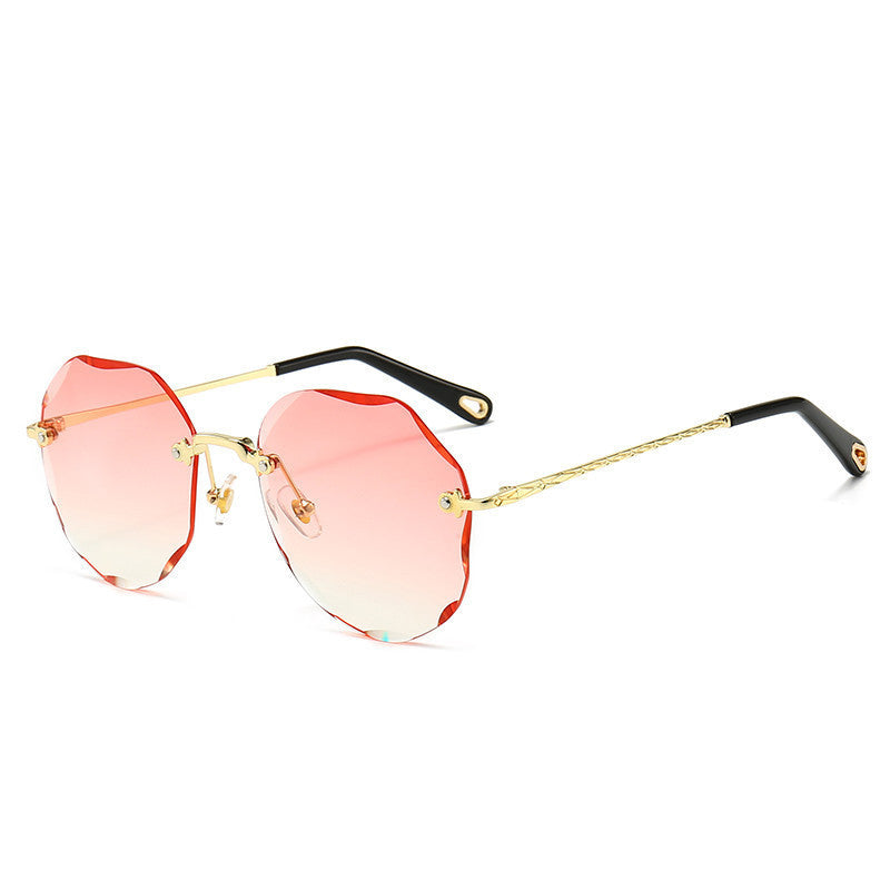 Classicove™ PetalCharm Oversized Rimless Sunglasses