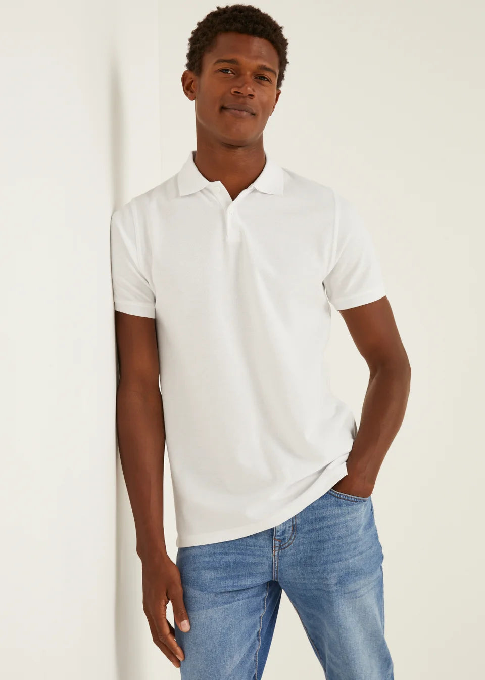 ClassiCove™ White Polo T-Shirt – Premium Dry-Fit Performance Wear Desi Hands