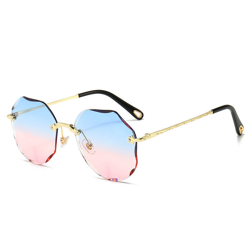 Classicove™ PetalCharm Oversized Rimless Sunglasses