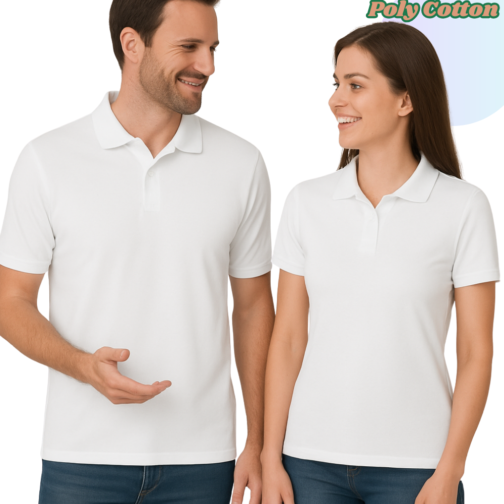 ClassiCove™ White Polo T-Shirt – Premium Dry-Fit Performance Wear
