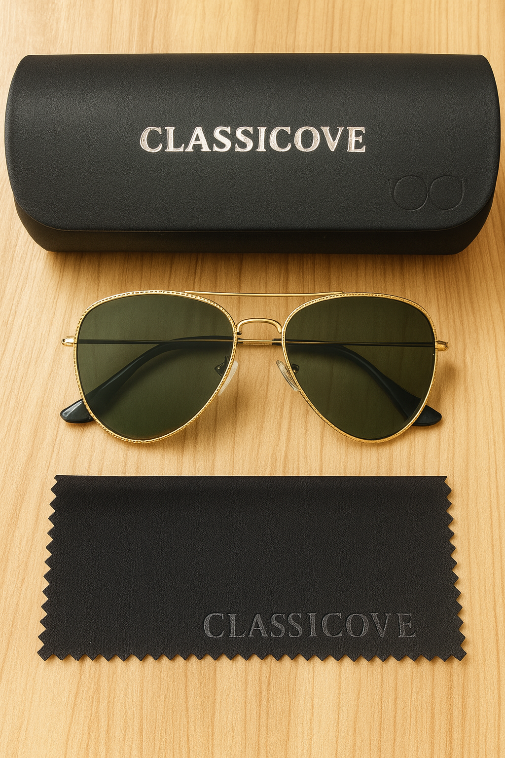ClassiCove™ Polarised Aviator Sunglasses Desi Hands