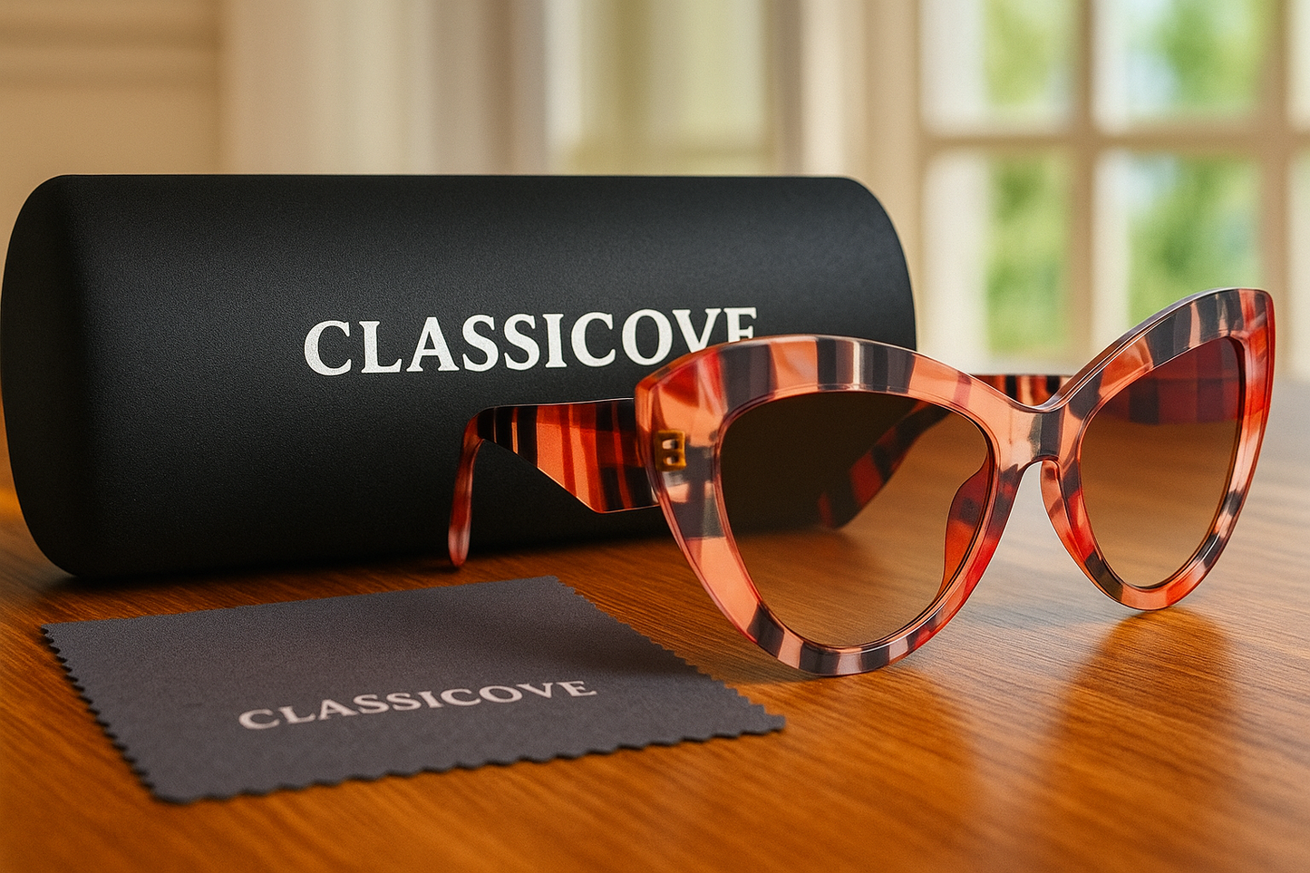 ClassiCove™ Radiance Cat-Eye Polarised Sunglasses Desi Hands