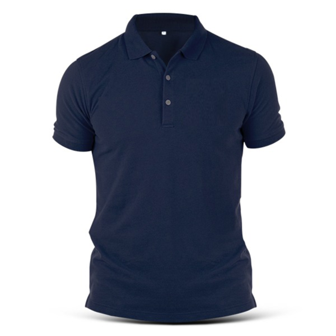 ClassiCove™ Navy Blue Polo T-Shirt – Premium Dry-Fit Performance Wear