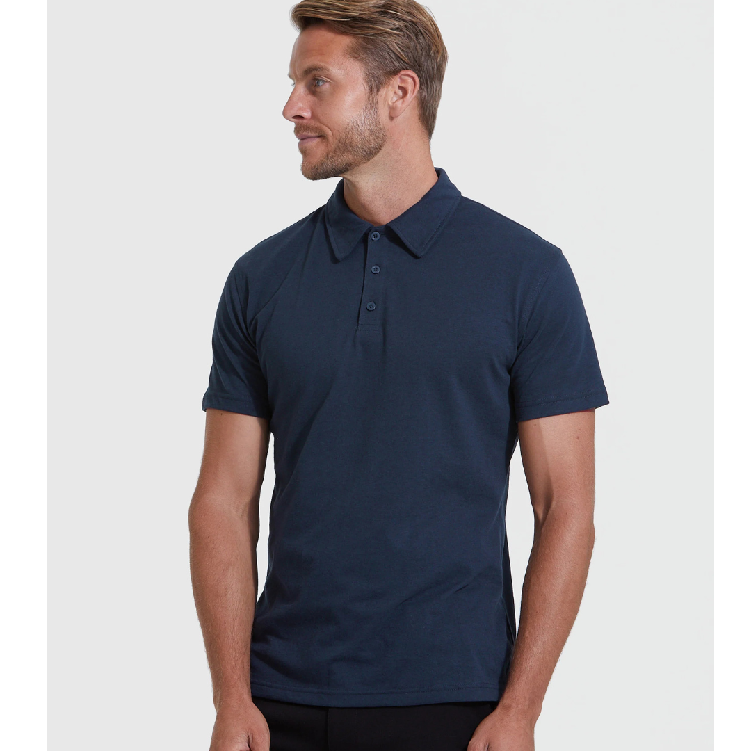 ClassiCove™ Navy Blue Polo T-Shirt – Premium Dry-Fit Performance Wear