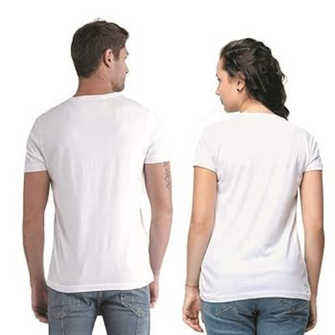 ClassiCove™ White Premium Polycotton Round Neck Tee – 180 GSM
