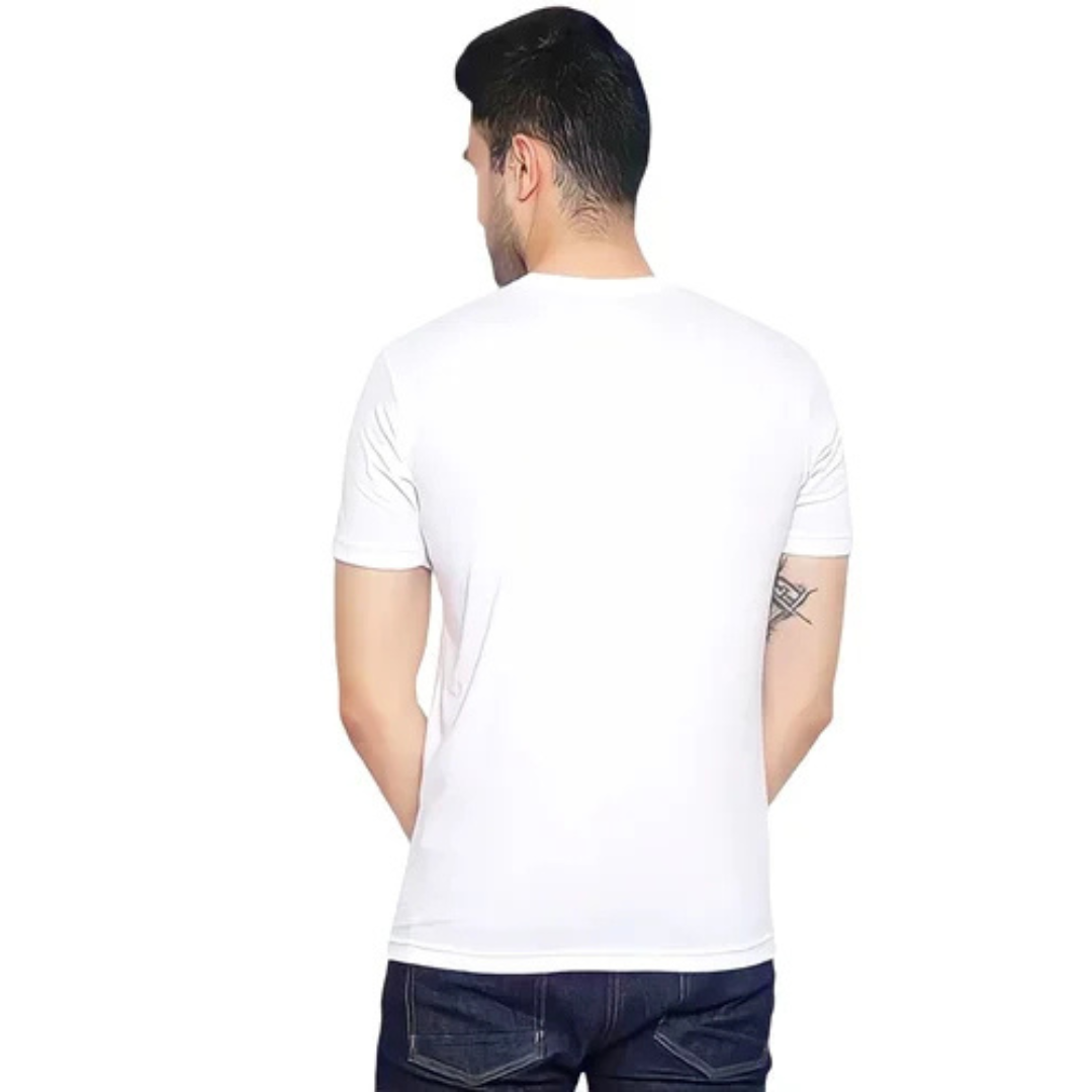 ClassiCove™ White Premium Polycotton Round Neck Tee – 180 GSM