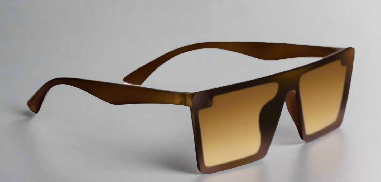 ClassiCove™ Shadow Luxe Square Sunglasses Brown