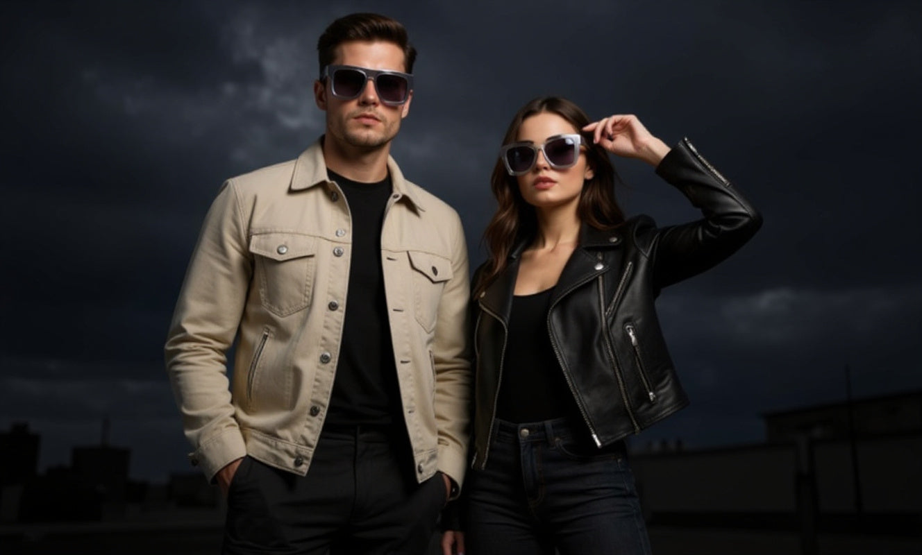 ClassiCove™ Unisex Polarized Fashion Sunglasses – Bold Black Frame with Blue Gradient Lenses