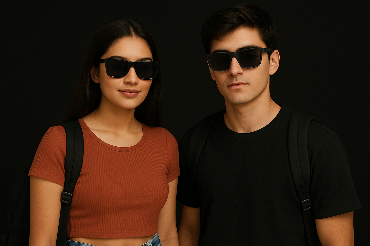 ClassiCove™ Shadow Luxe Square Sunglasses Black