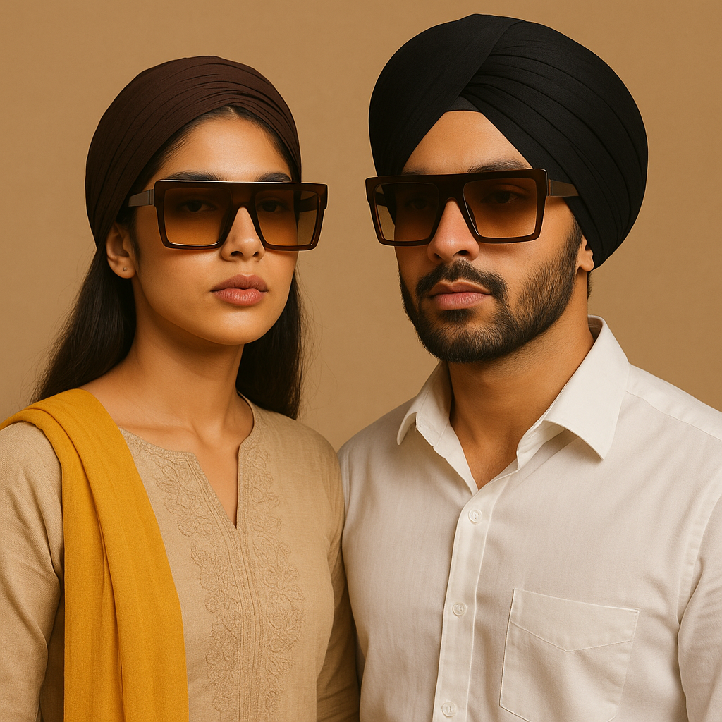 ClassiCove™ Shadow Luxe Square Sunglasses Brown