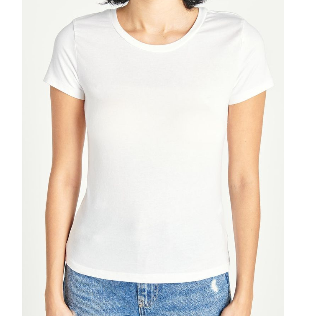ClassiCove™ White Premium Polycotton Round Neck Tee – 180 GSM