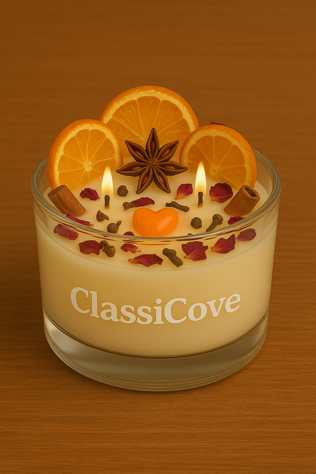 Classicove™ Aroma Candle – Vanilla, Cinnamon, Lime & Cloves