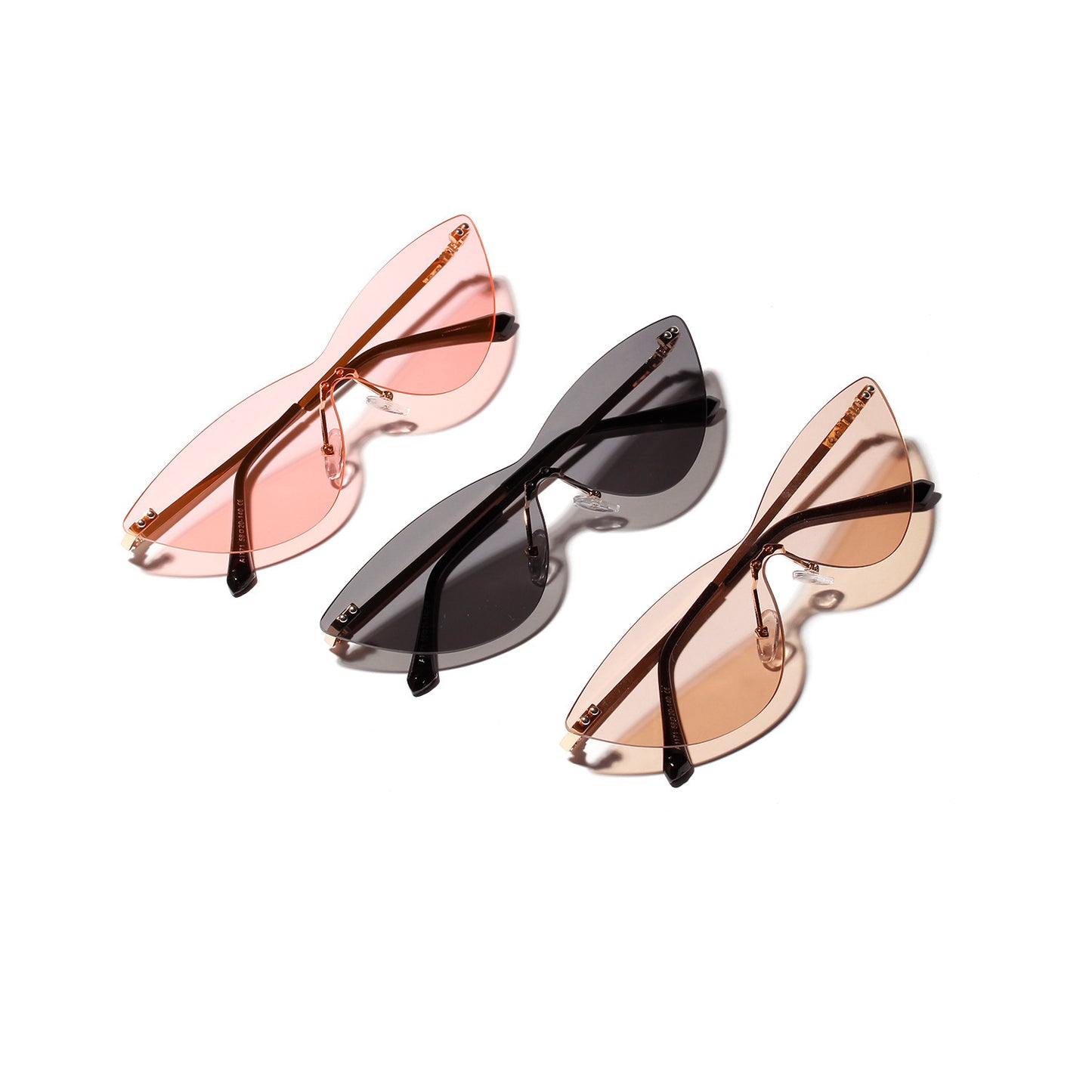 Classicove™ Cat-Eye Rimless Sunglasses – Stylish Gradient Shades for Women