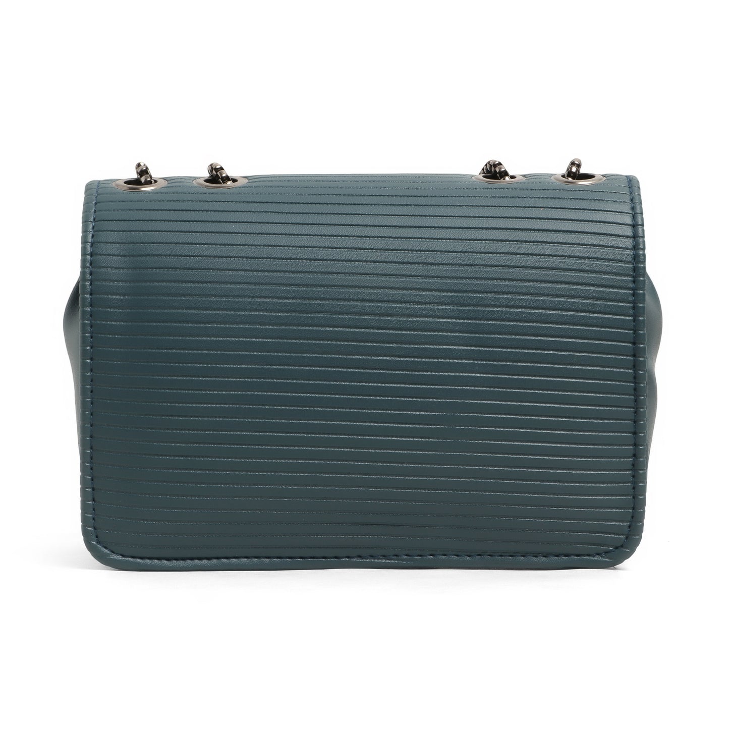 Classicove Teal Chain Shoulder Bag with Multi Compartments Desi Hands