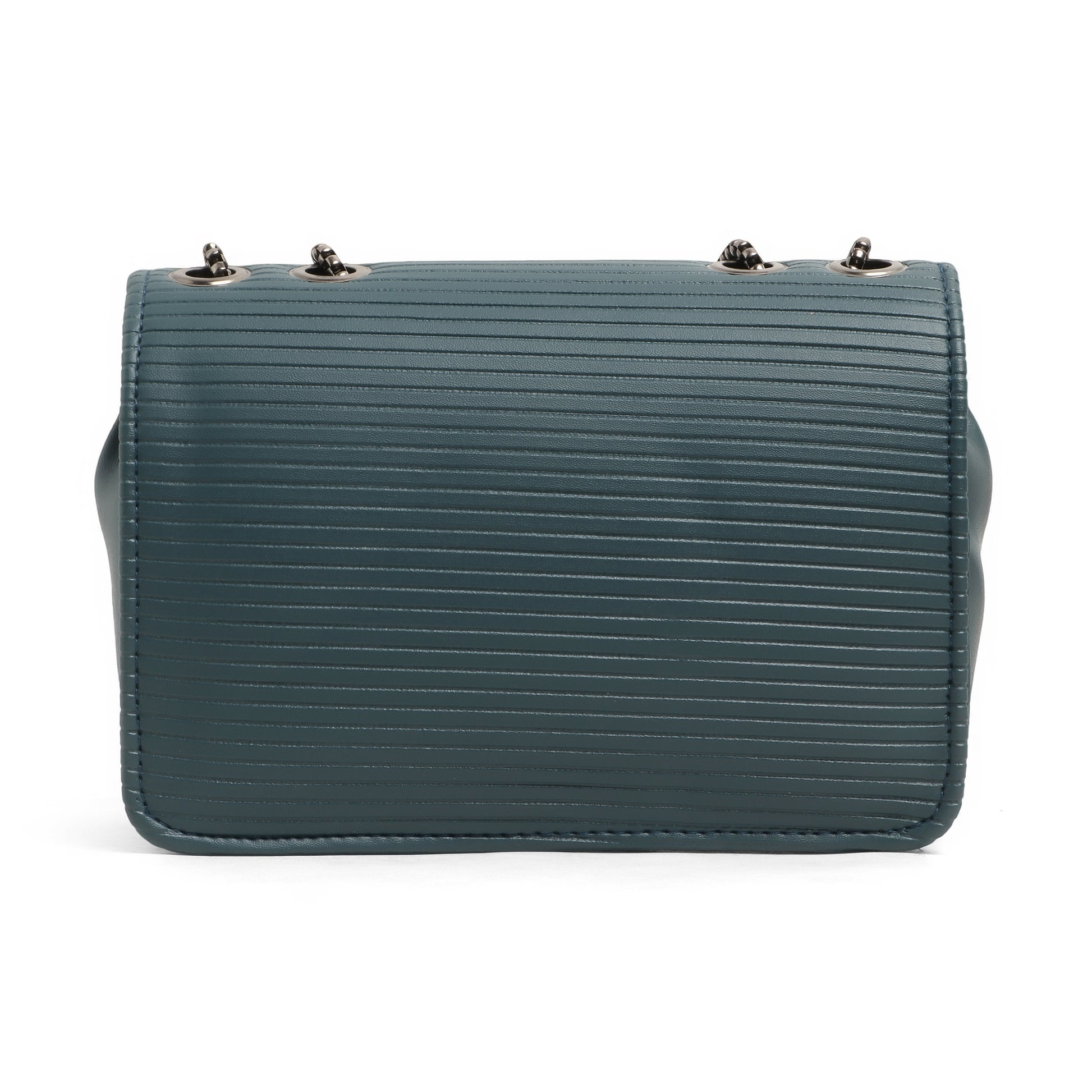 Classicove Teal Chain Shoulder Bag with Multi Compartments Desi Hands