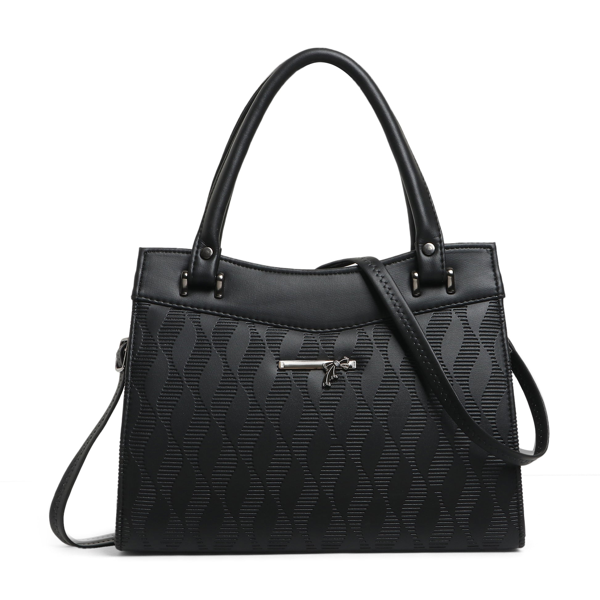 Classicove Black Elegant Handbag with Multi Compartments Desi Hands