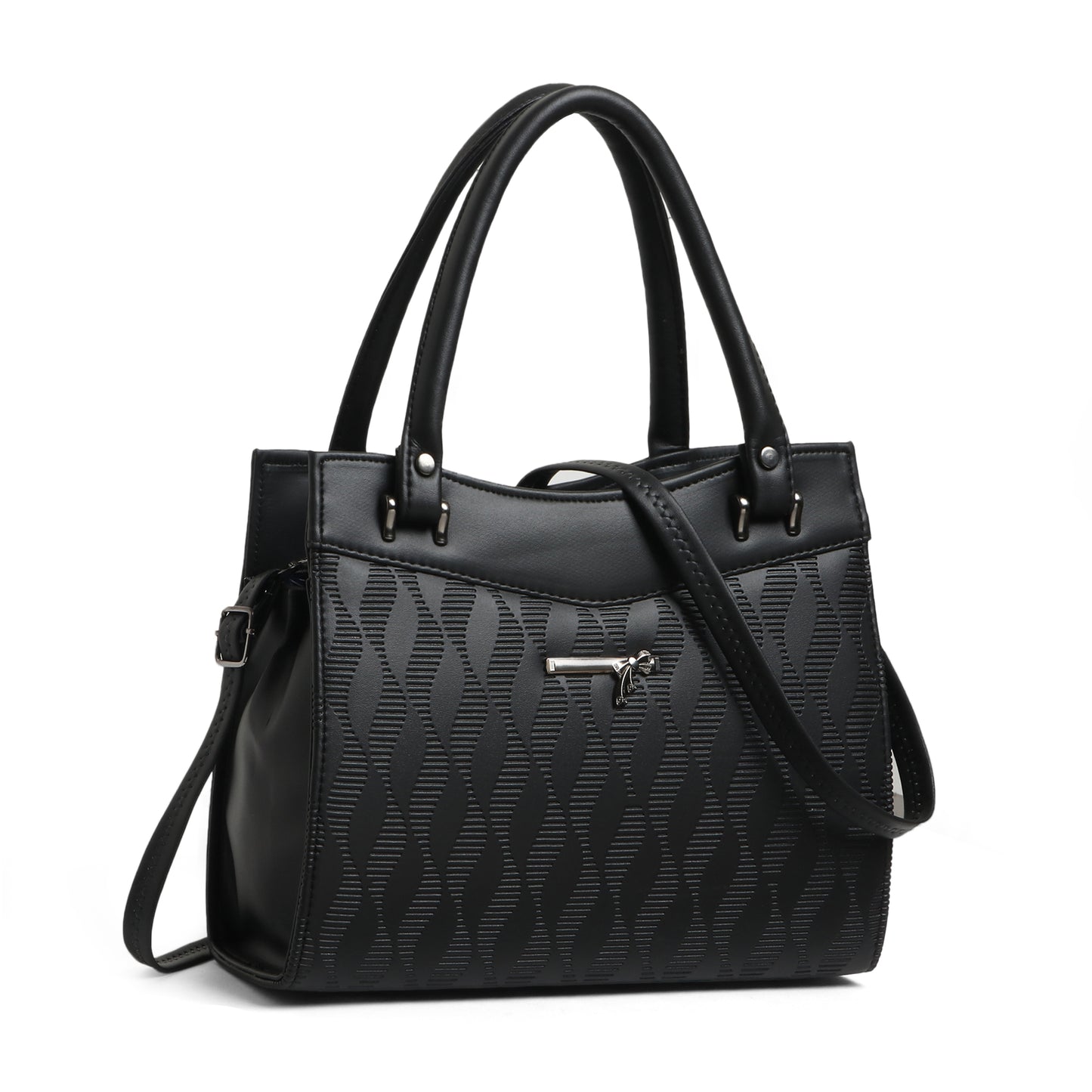 Classicove Black Elegant Handbag with Multi Compartments Desi Hands