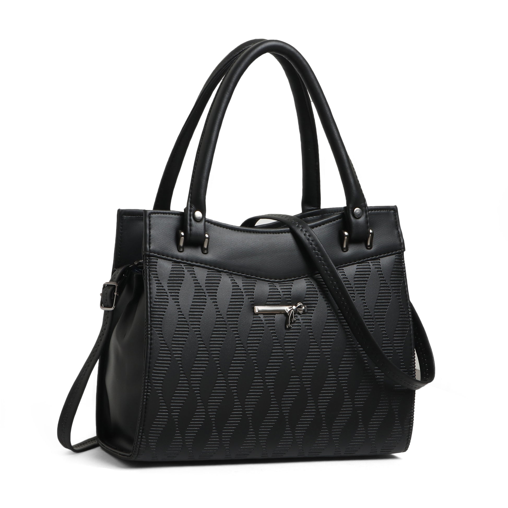 Classicove Black Elegant Handbag with Multi Compartments Desi Hands