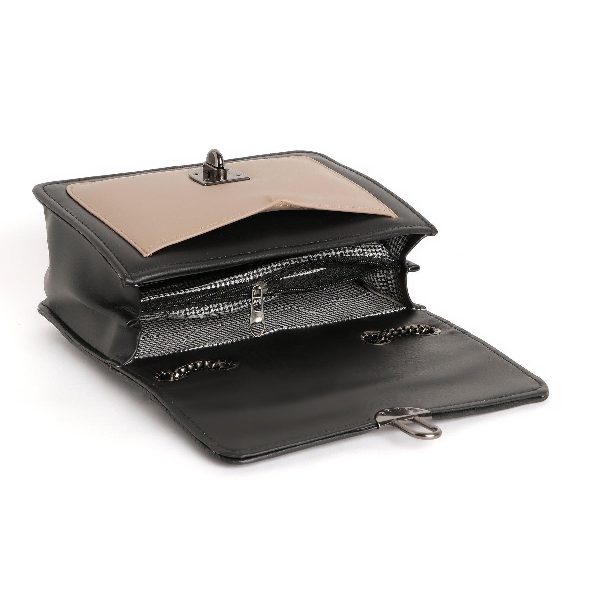 👜 Premium Stylish ( Black & Brown ) Multi-Compartment Handbag for Women – Elegant & Durable Desi Hands