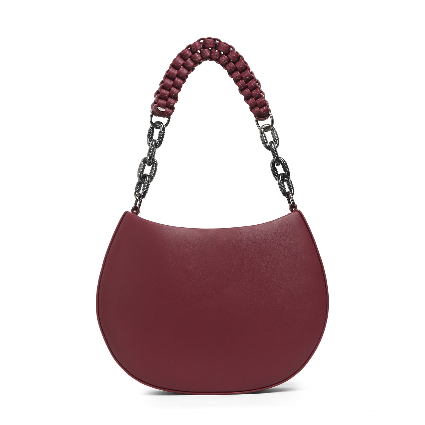 Classicove Maroon Textured Handbag – Premium Fabric with Multi Compartments Desi Hands