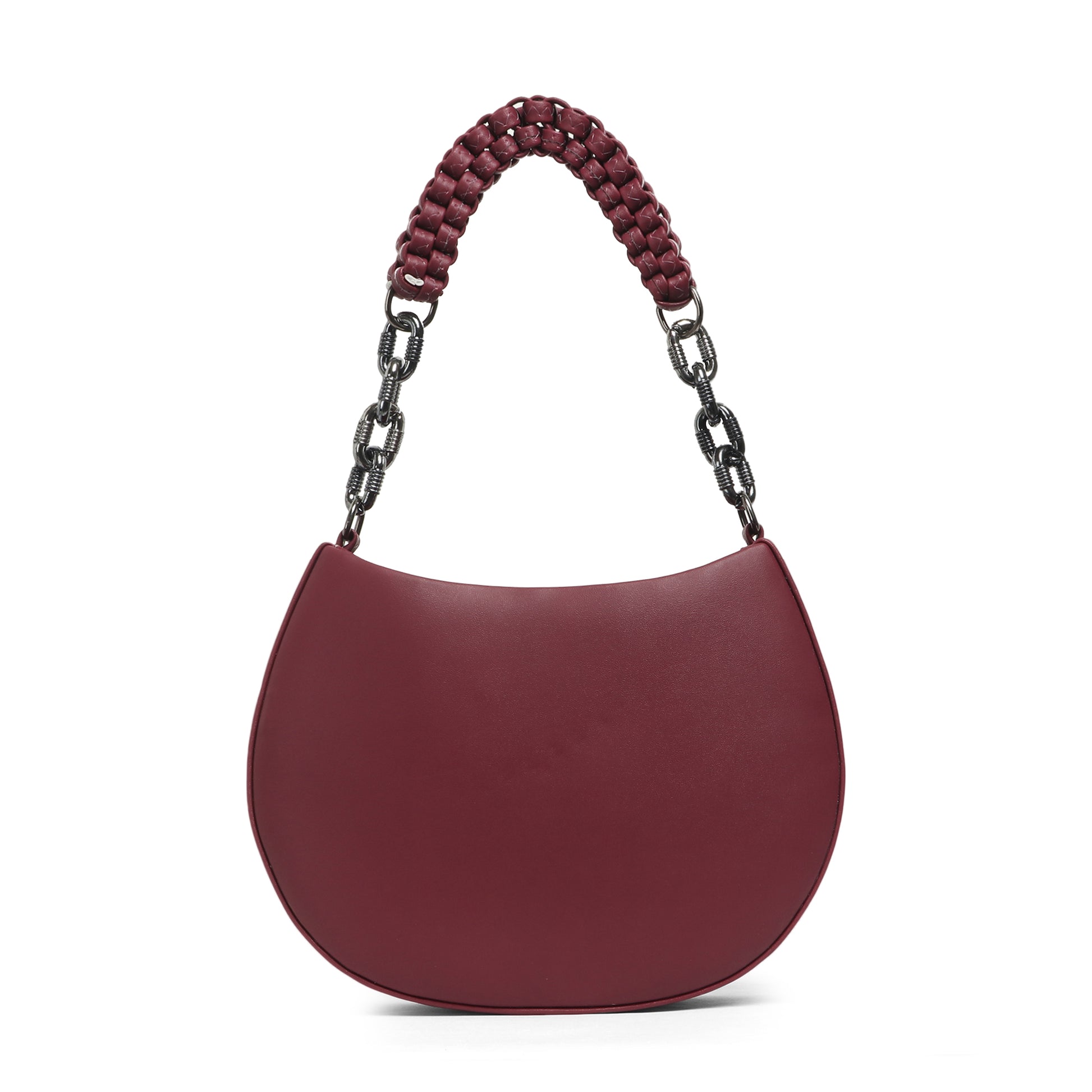 Classicove Maroon Textured Handbag – Premium Fabric with Multi Compartments Desi Hands