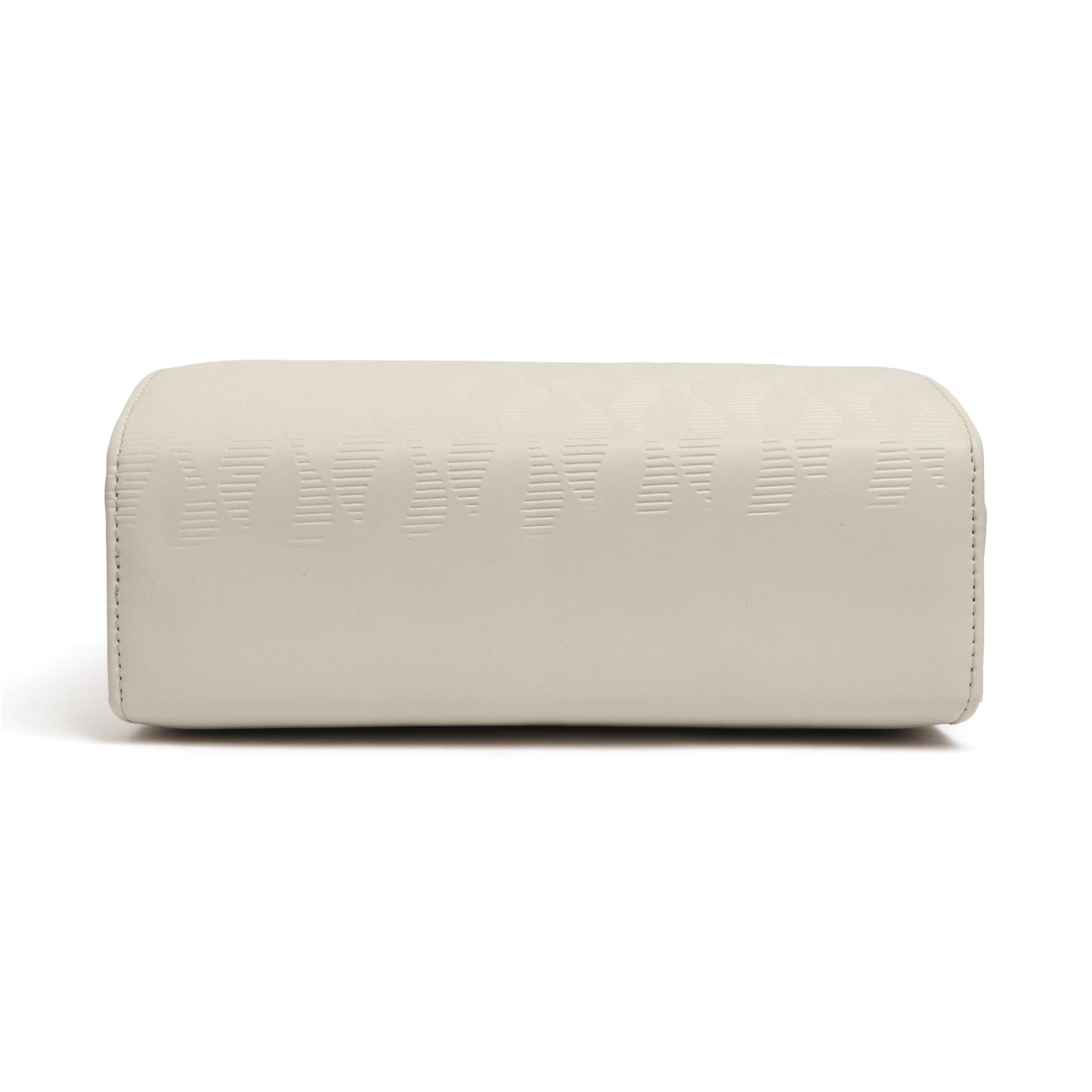 Classicove Elegant Cream Textured Handbag with Premium Fabric & Golden Hardware Desi Hands