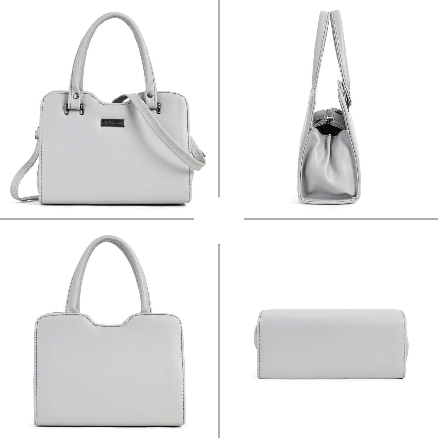 Classicove Elegant Cream Textured Handbag with Premium Fabric & Golden Hardware Desi Hands