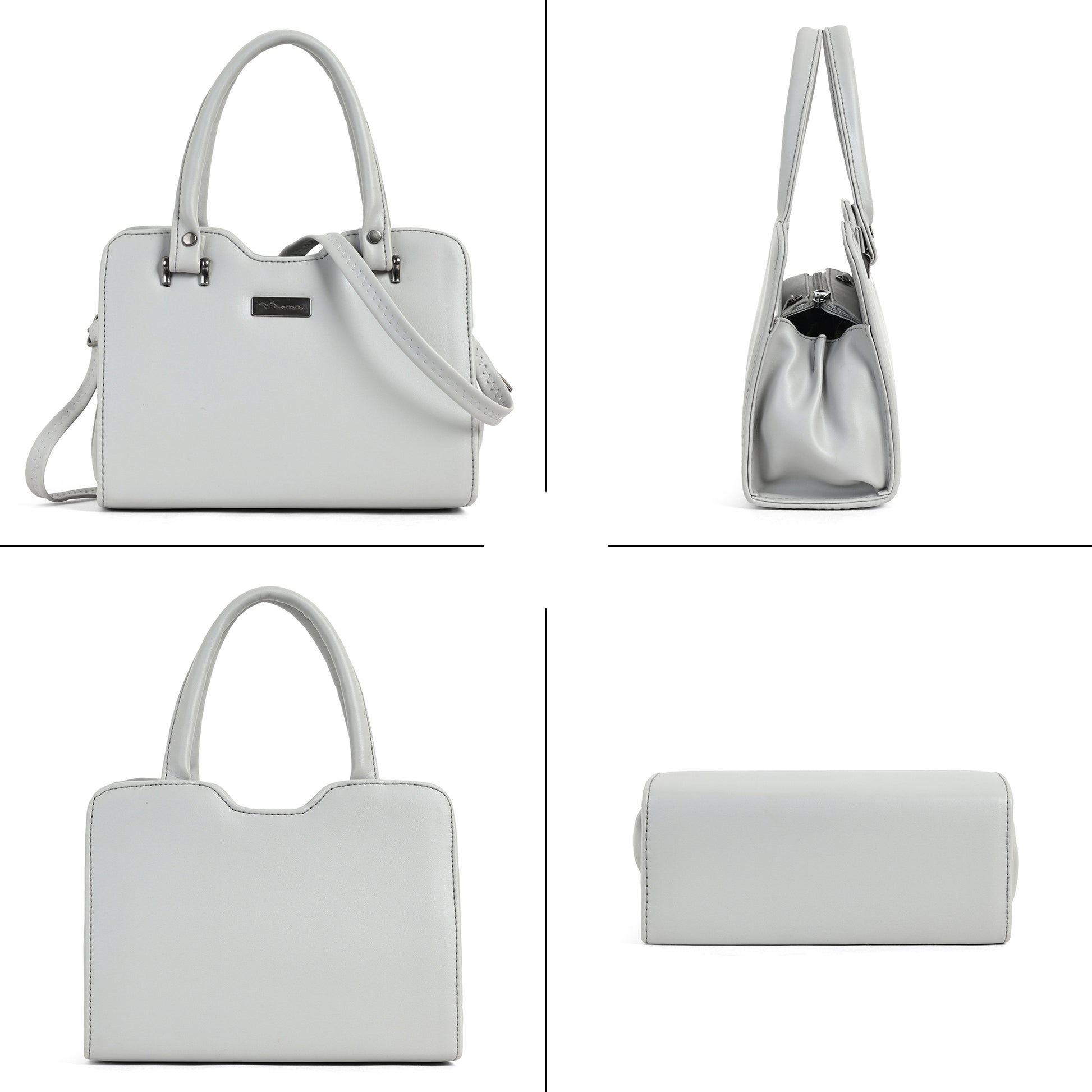 Classicove Elegant Cream Textured Handbag with Premium Fabric & Golden Hardware Desi Hands