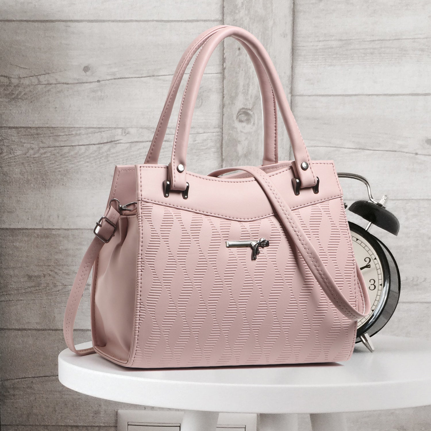 Classicove Elegant Pink Handbag with Multi-Compartments for Women Desi Hands