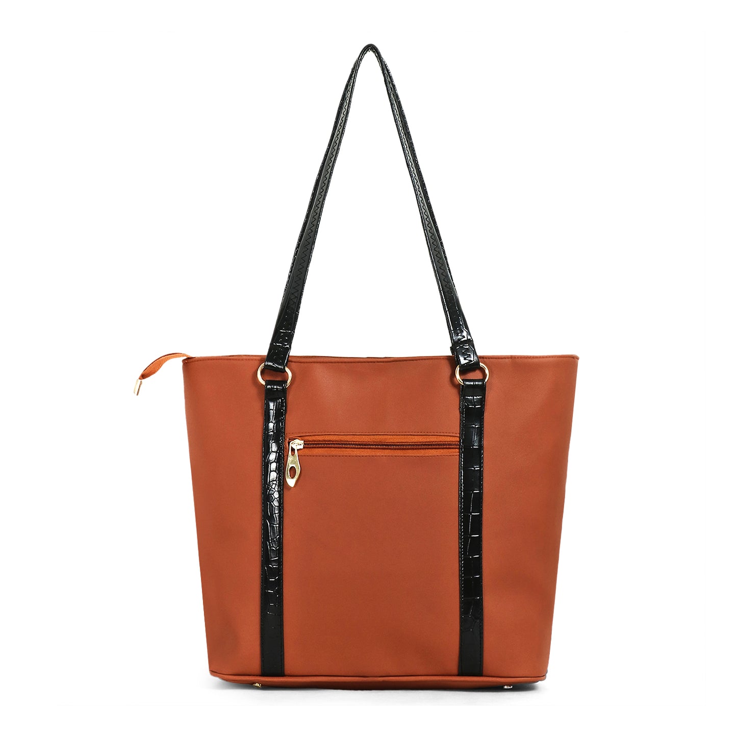 Classicove Dual-Tone Tote Bag with Croc-Texture Detailing & Multi Compartments Desi Hands