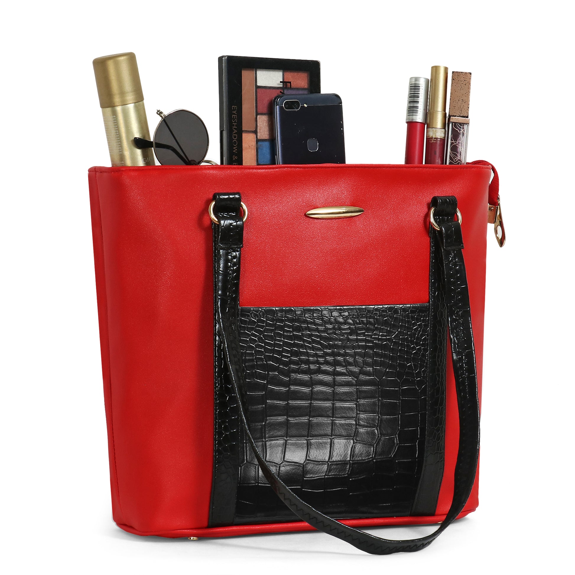 Classicove Red & Black Premium Tote Bag – Stylish Everyday Companion Desi Hands
