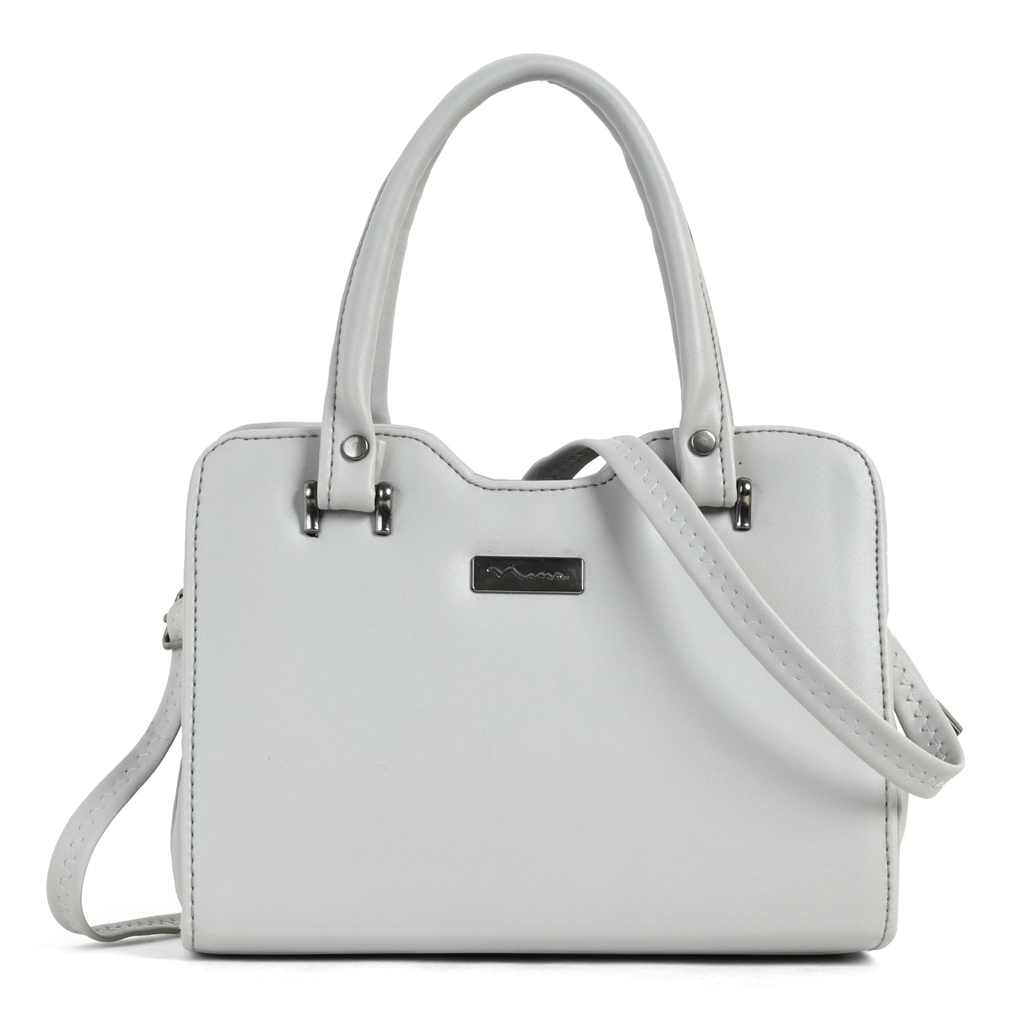 Classicove Elegant Cream Textured Handbag with Premium Fabric & Golden Hardware Desi Hands