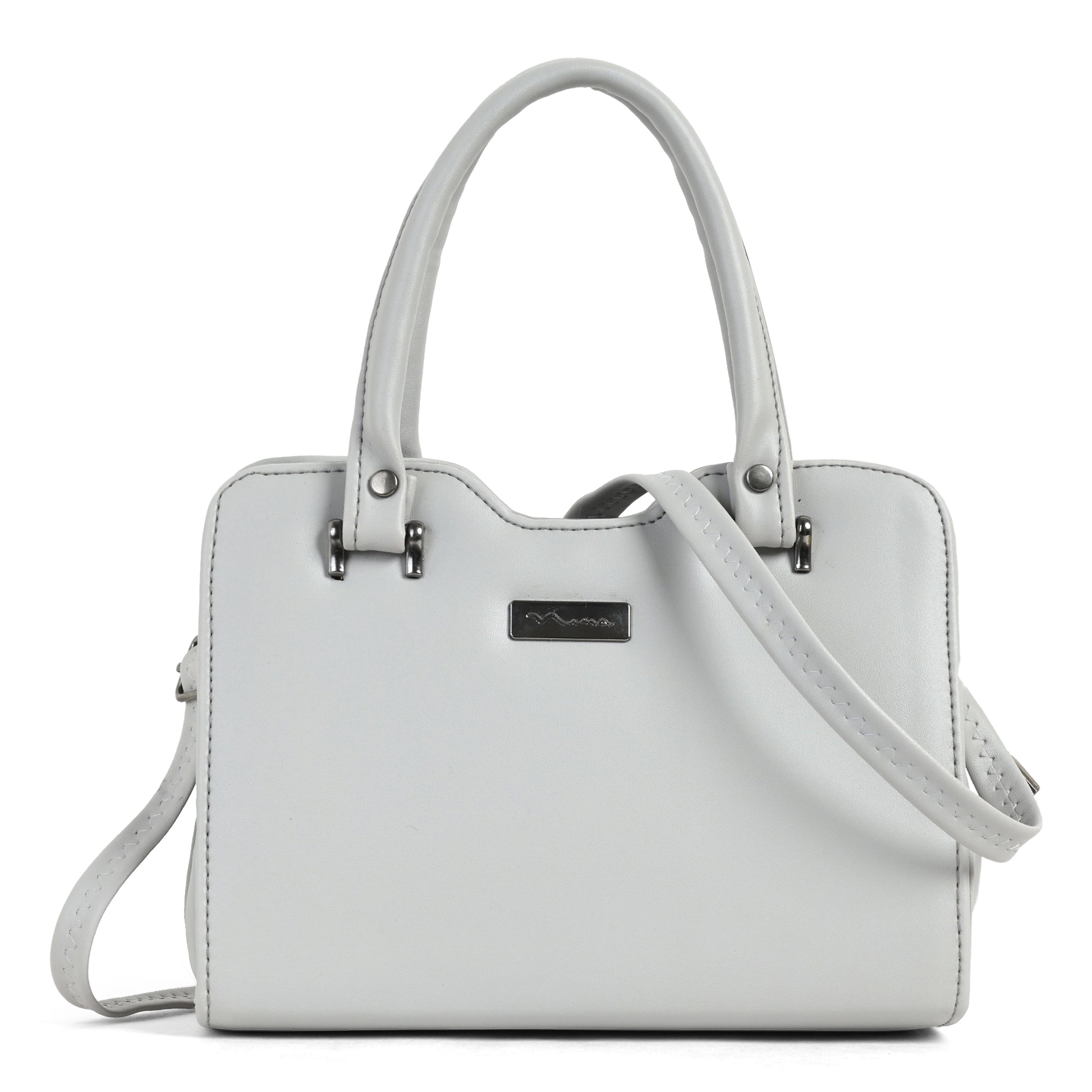 Classicove Elegant Cream Textured Handbag with Premium Fabric & Golden Hardware Desi Hands