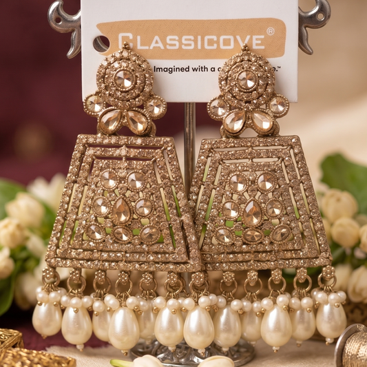 Classicove Premium  Earrings with Pearl Drops – Traditional Designer Party Wear Jewelry for Women