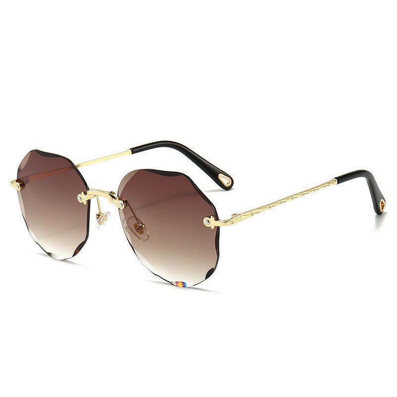 Classicove™ PetalCharm Oversized Rimless Sunglasses