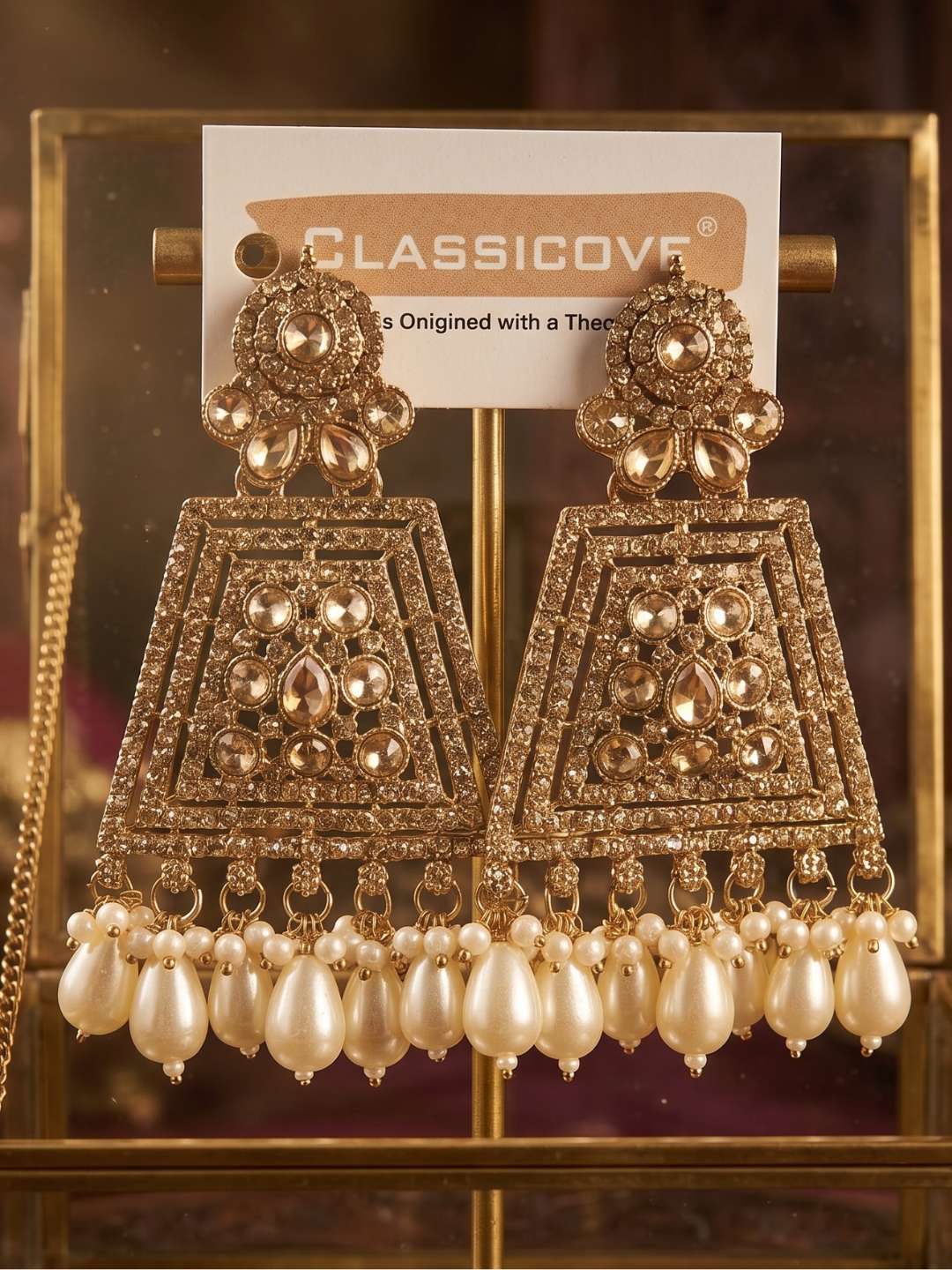 Classicove Premium  Earrings with Pearl Drops – Traditional Designer Party Wear Jewelry for Women
