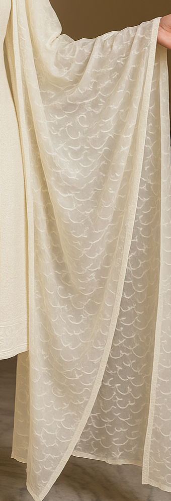 Classicove™ Ivory Pure Cotton Vichitra Suit Set – Exclusive at Desi Hands