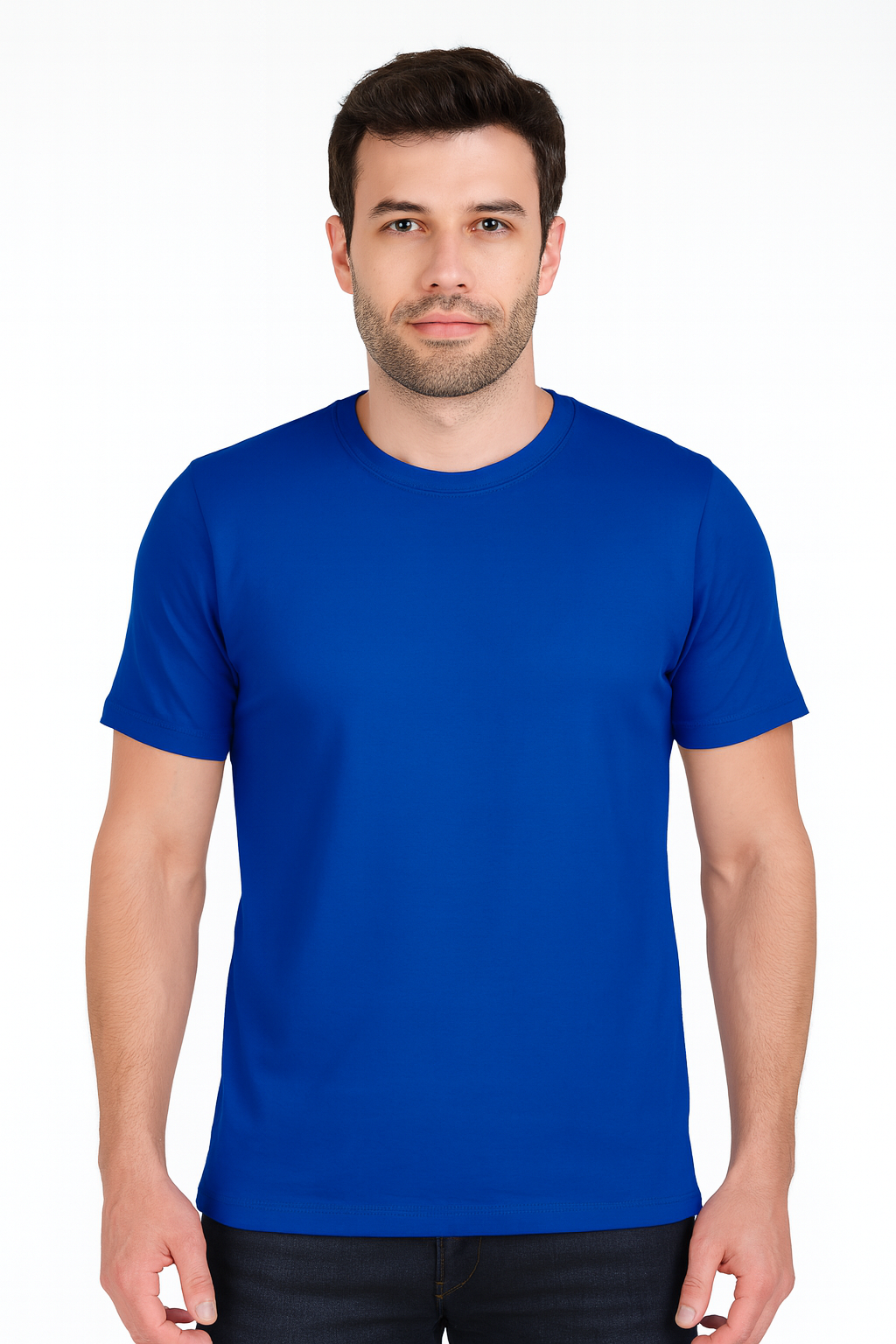 ClassiCove™ Royal Blue Premium Polycotton Round Neck Tee – 180 GSM