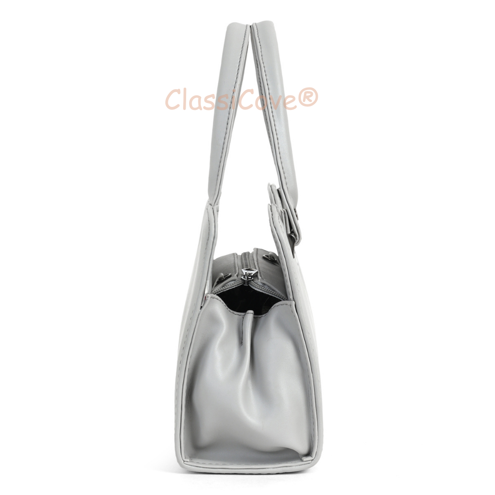 ClassiCove Women  Handbag | PU Leather Satchel Bag with Sling Strap | Stylish Office & Casual Purse Desi Hands