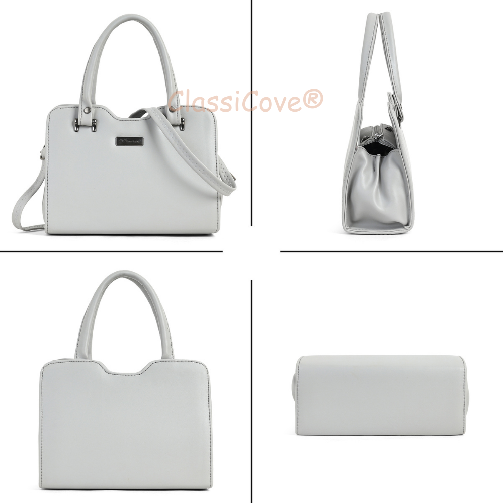 ClassiCove Women  Handbag | PU Leather Satchel Bag with Sling Strap | Stylish Office & Casual Purse Desi Hands