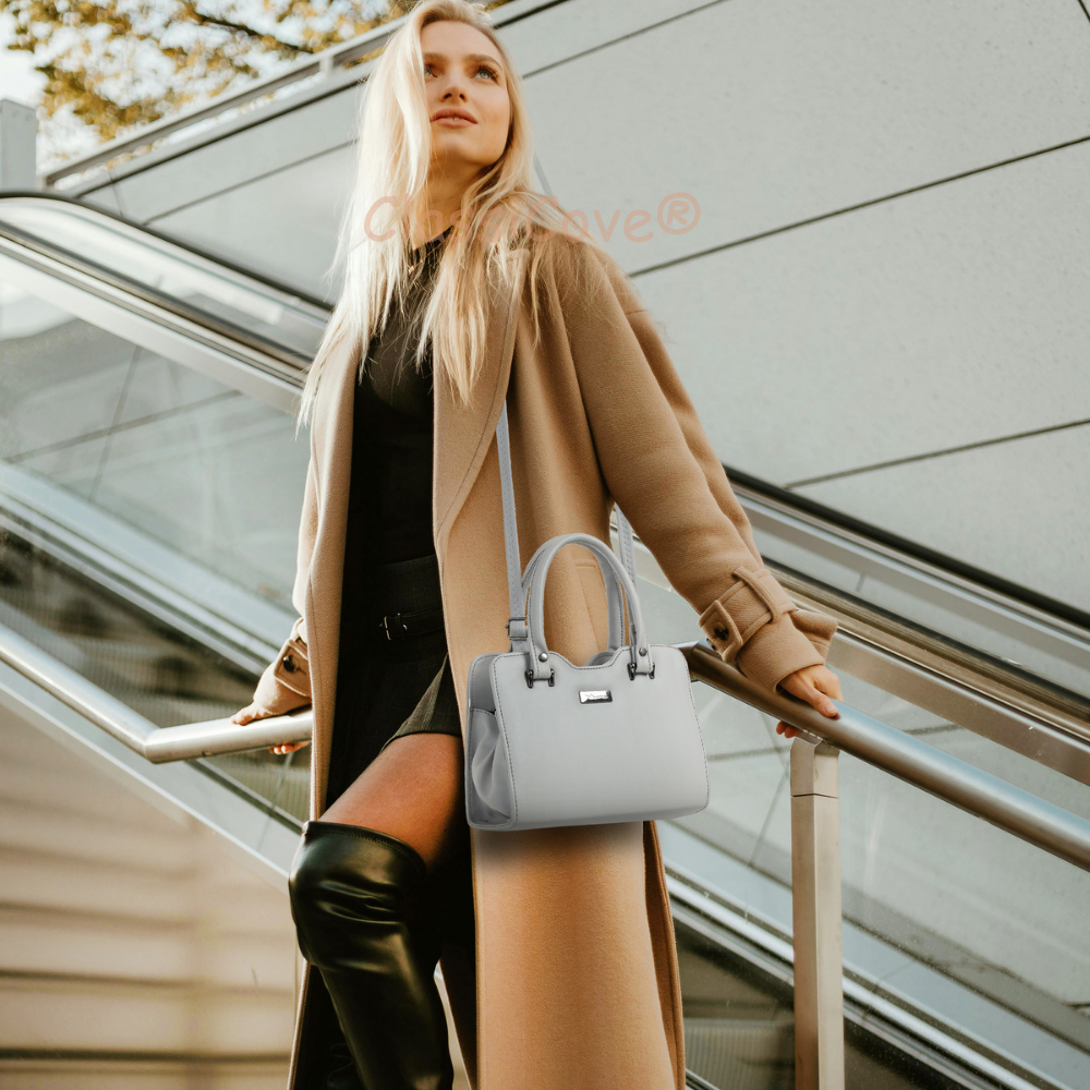 ClassiCove Women  Handbag | PU Leather Satchel Bag with Sling Strap | Stylish Office & Casual Purse Desi Hands