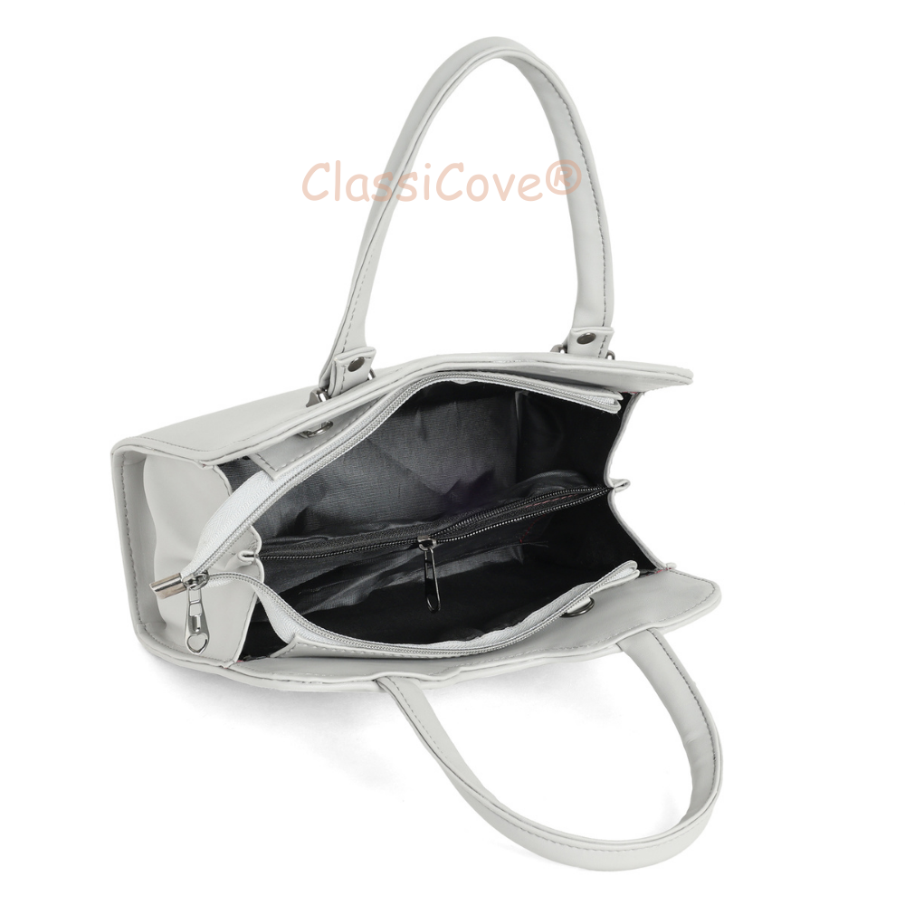 ClassiCove Women  Handbag | PU Leather Satchel Bag with Sling Strap | Stylish Office & Casual Purse Desi Hands