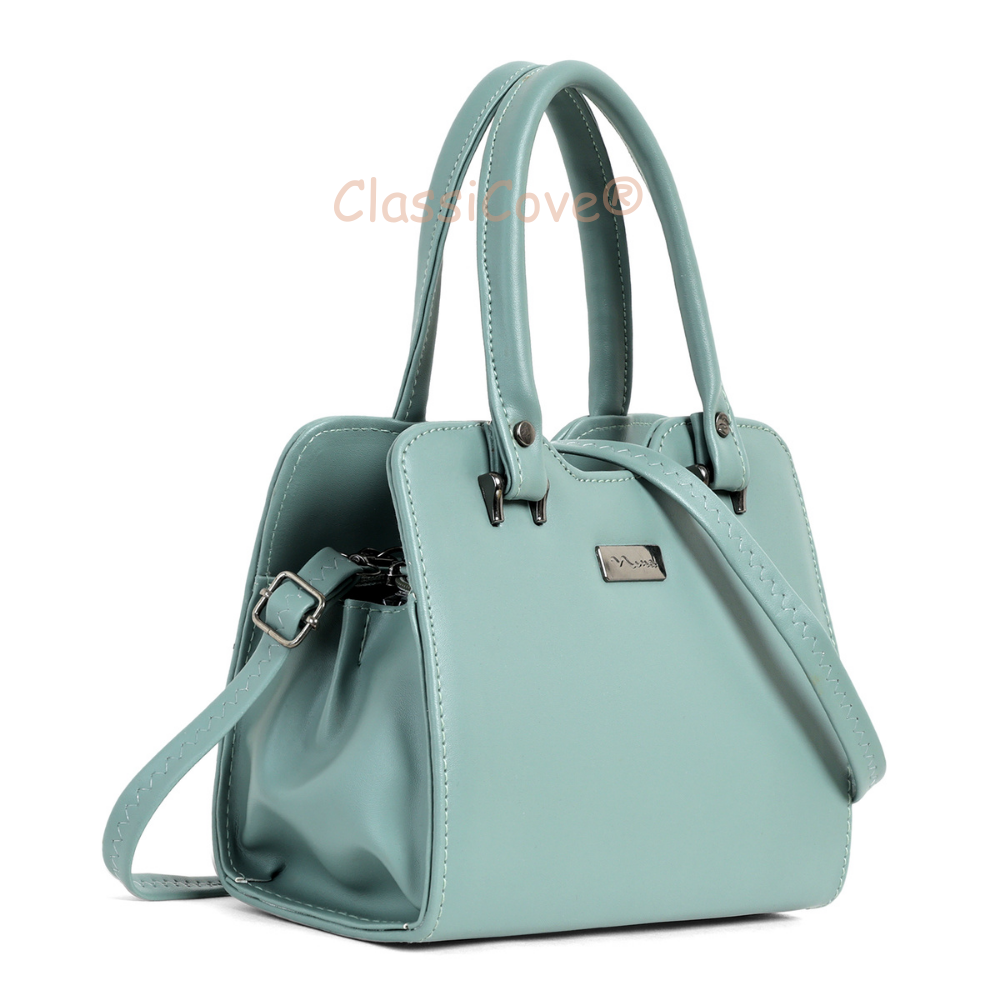 ClassiCove Women  Handbag | PU Leather Satchel Bag with Sling Strap | Stylish Office & Casual Purse Desi Hands