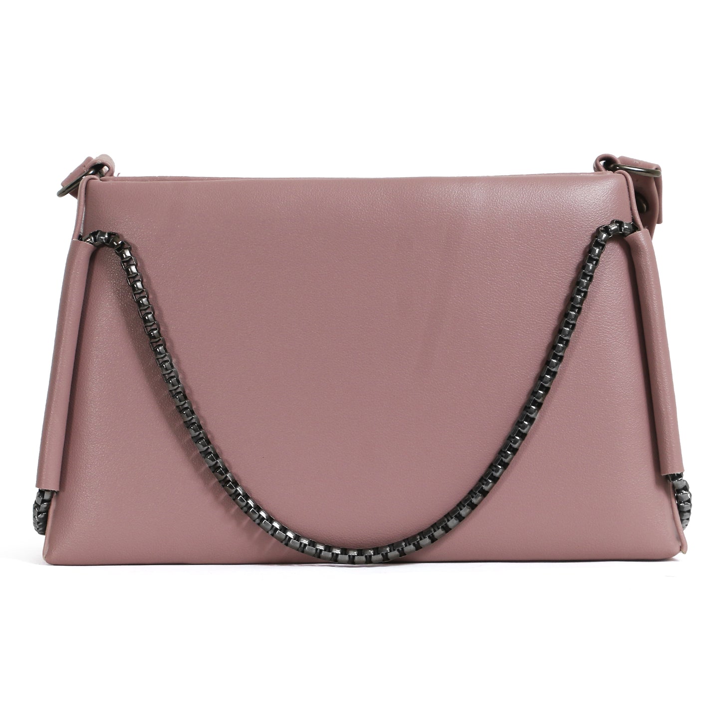 Classicove Elegant Pink Shoulder Bag with Chain Detailing Desi Hands