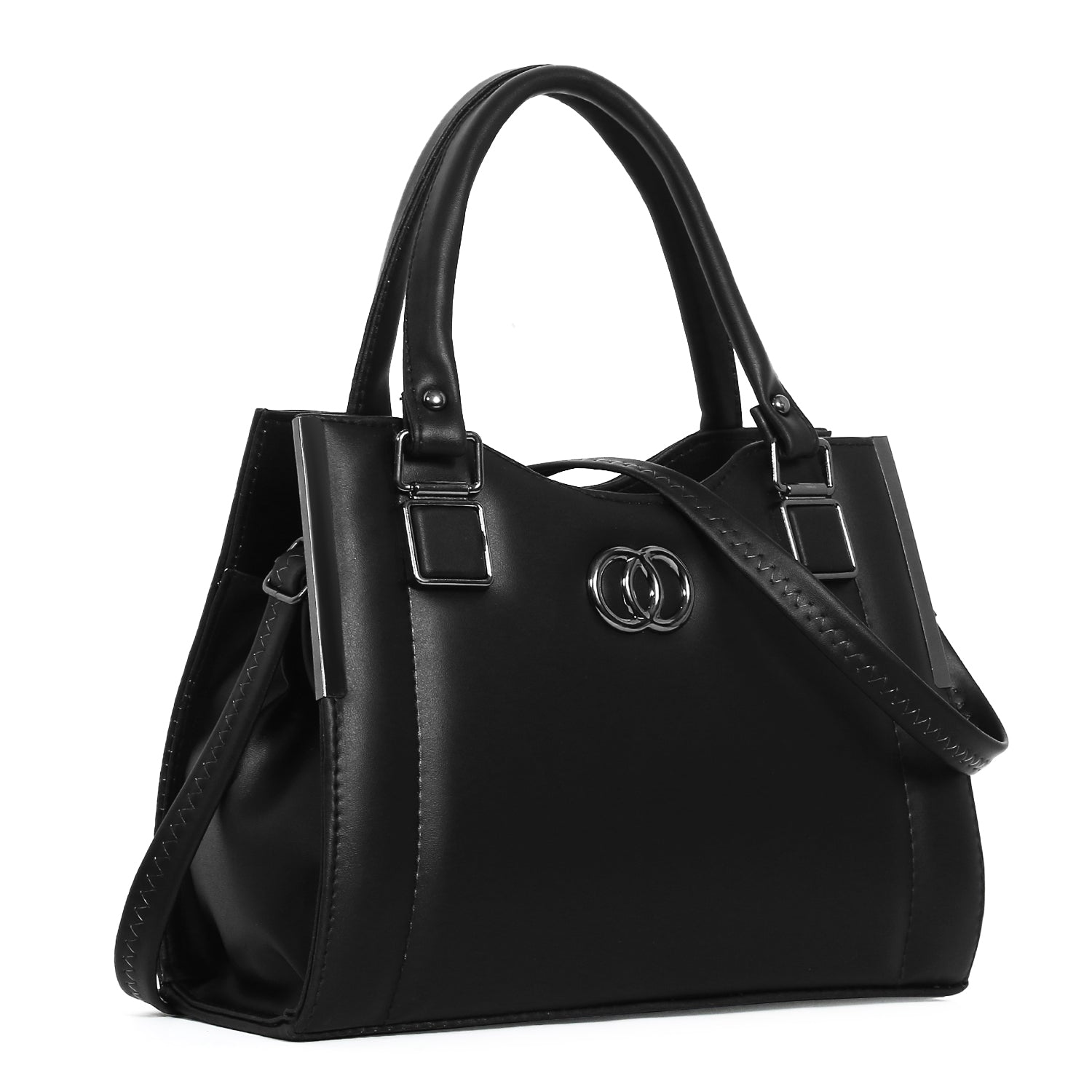 Classicove Black Elegance Handbag with Multi-Compartments & Premium Finish Desi Hands