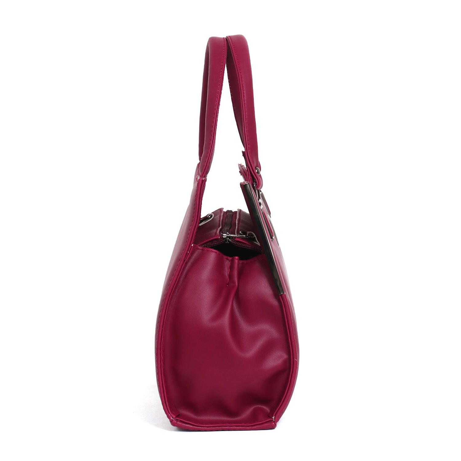 ClassiCove Women Pink  Handbag | PU Leather Satchel Bag with Sling Strap | Stylish Office & Casual Purse Desi Hands