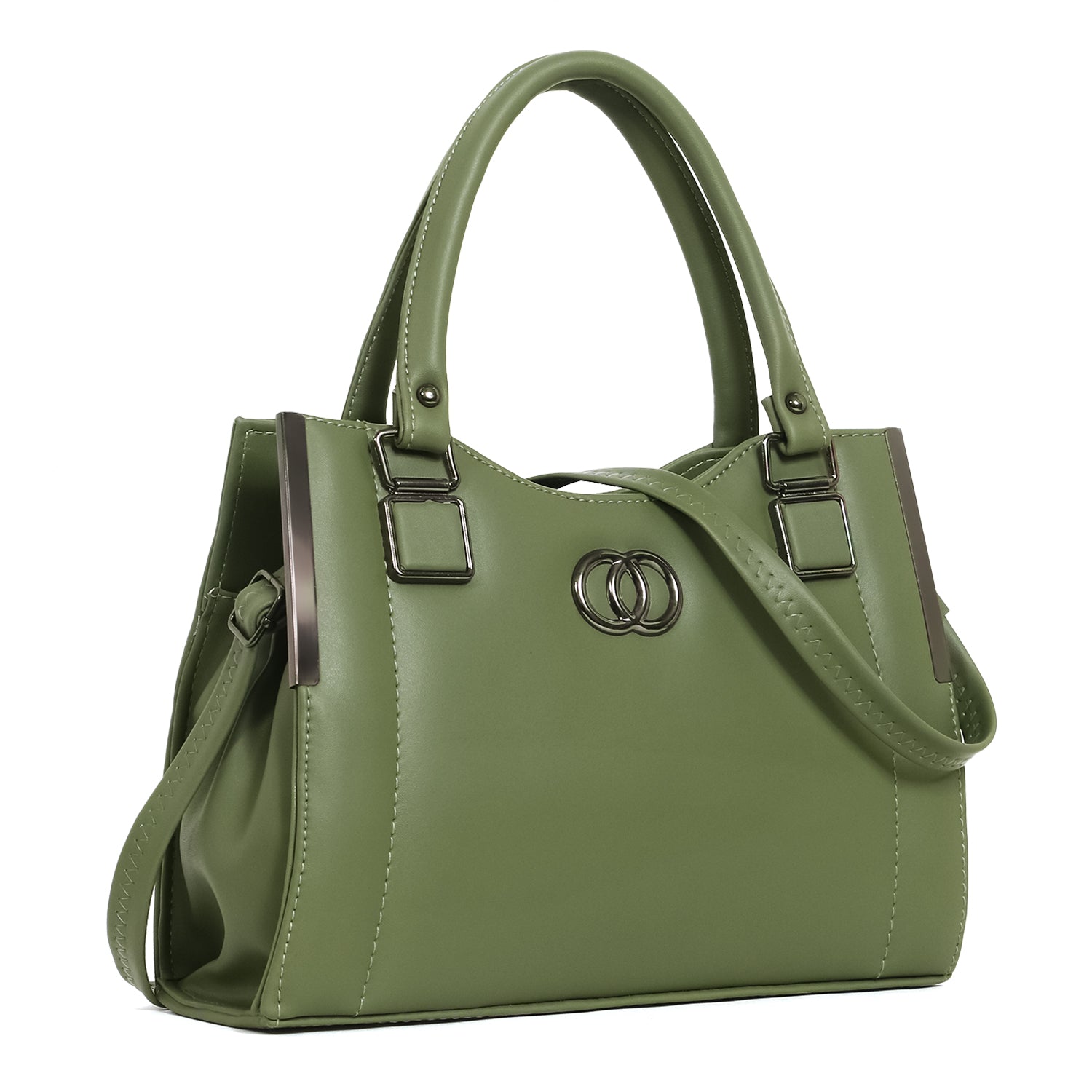 Classicove Elegant Green Handbag with Multi-Compartments for Women Desi Hands