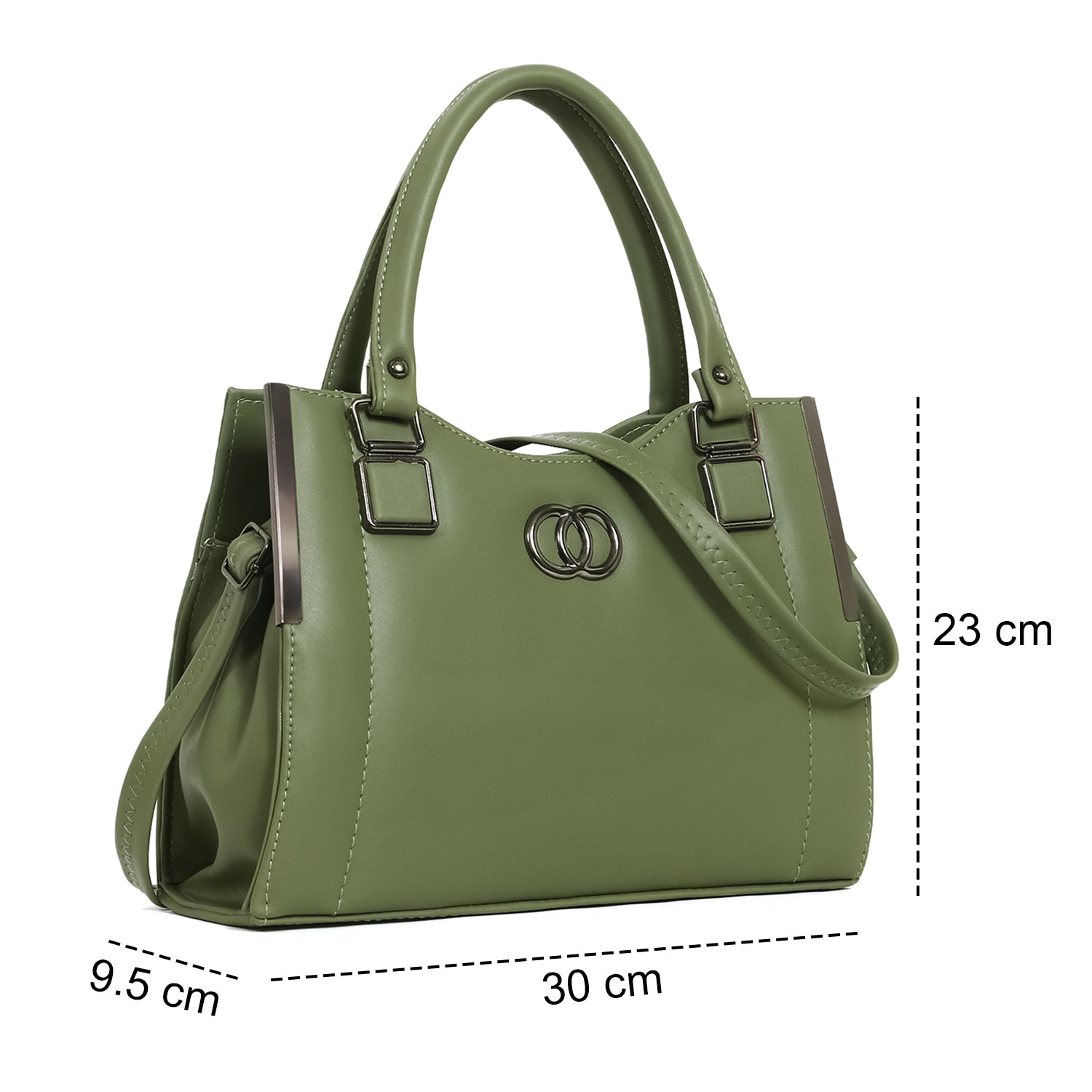 Classicove Elegant Green Handbag with Multi-Compartments for Women Desi Hands