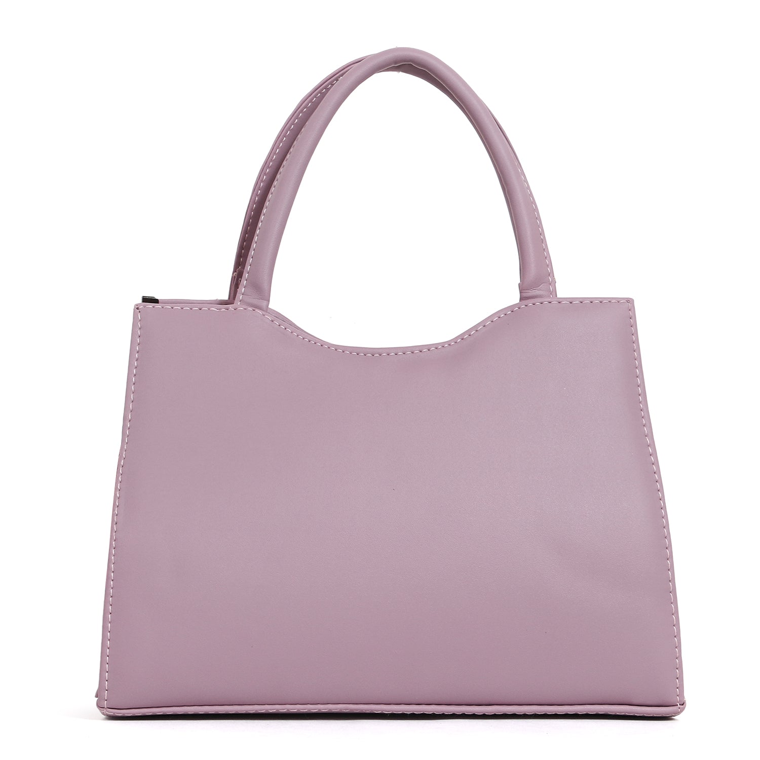 Classicove Lilac Handbag with Multi Compartments and Elegant Metal Detailing Desi Hands